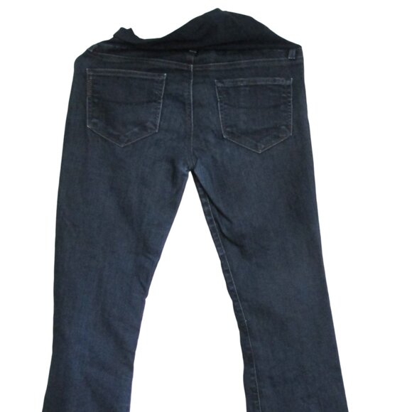 A Pea in the Pod Paige Maternity Pull On Jeans Womens Size 28 Blue Denim Bootcut - Picture 5 of 6